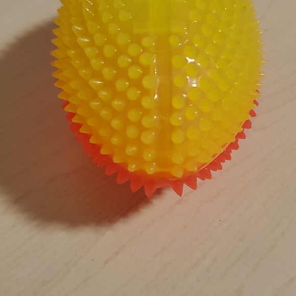 Yellow and Orange Football with Squeaker and Light - Picture 3 of 3